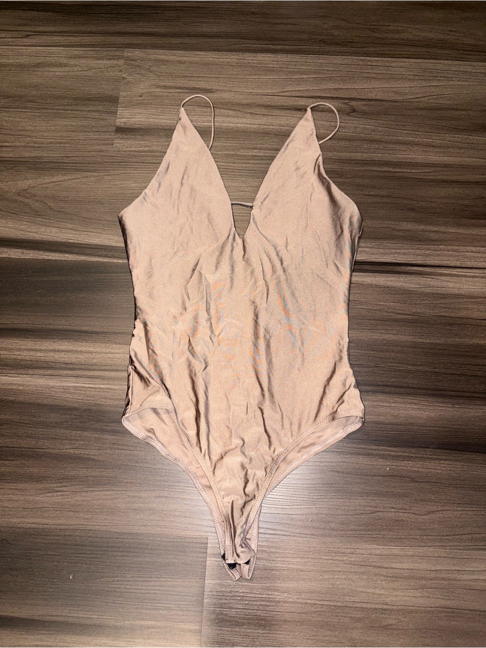 Metallic v-Neck Bodysuit - Women